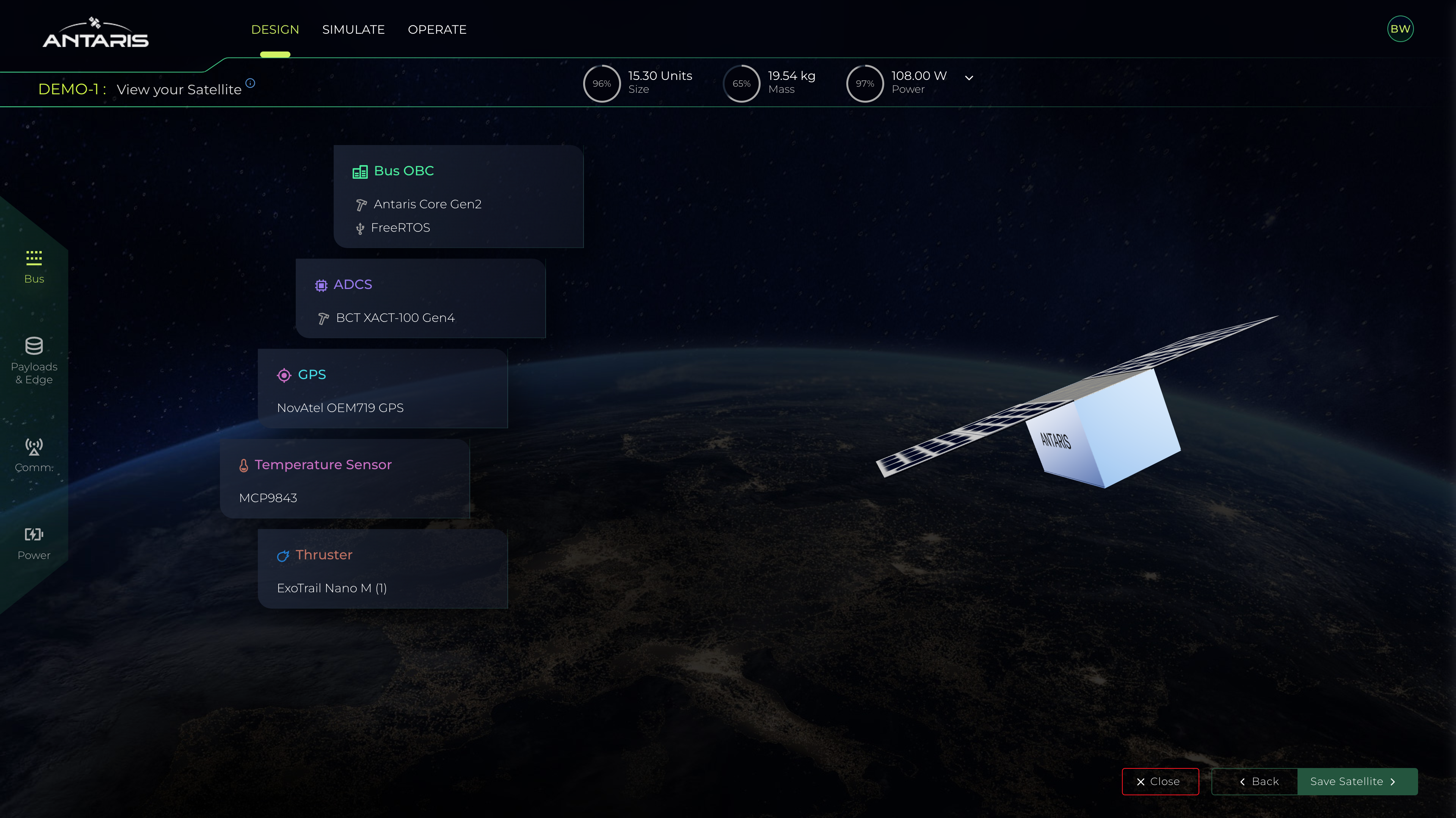 Antaris Cloud Platform UI